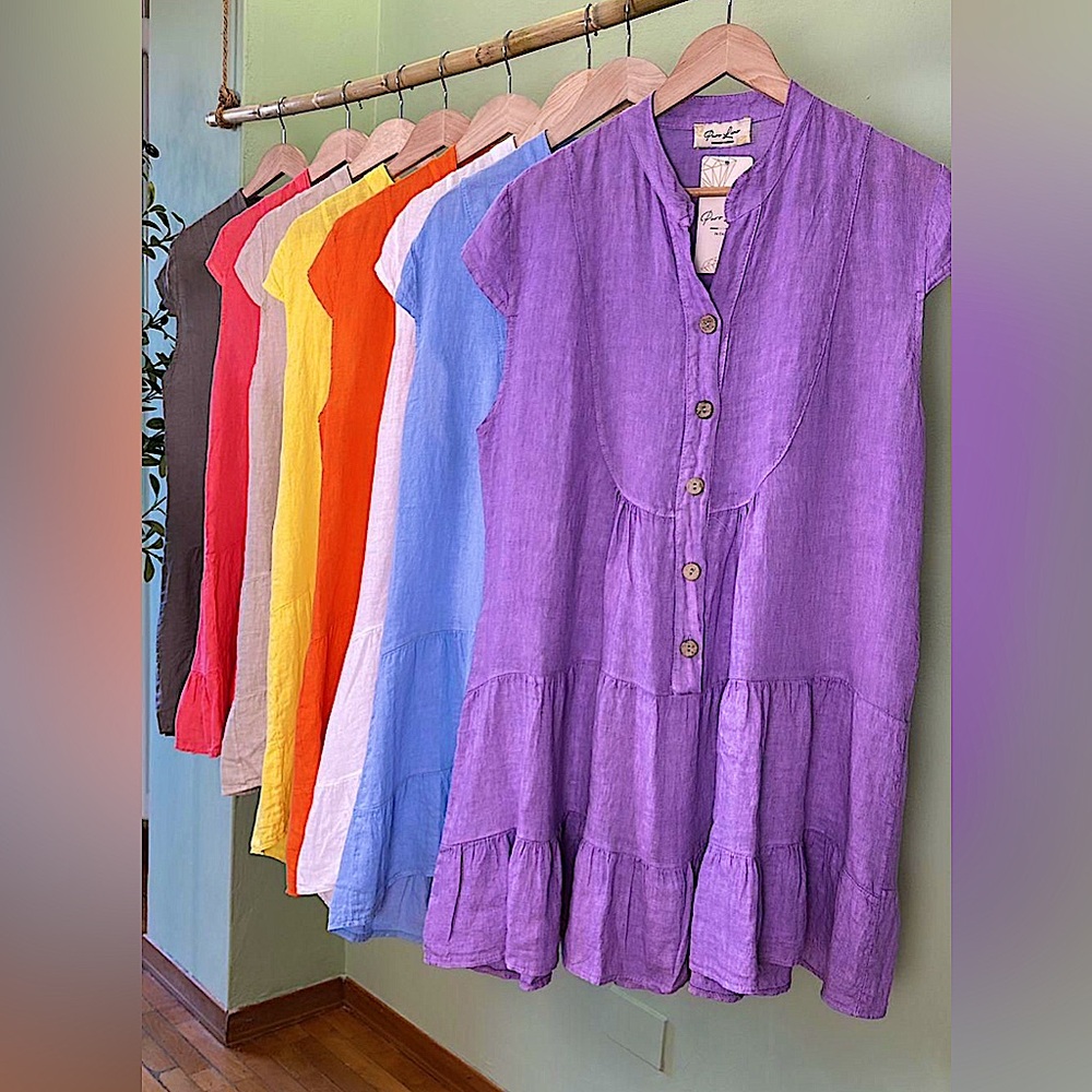 Made in Italy Linen Mini Dress